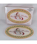 FITZ and FLOYD Vintage Santa Merry Christmas Snack Tray Oval Plate 9 1/2... - $17.62 CAD