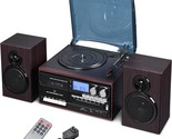 Two Speakers, A 3-Speed Stereo Turntable System, A Cd/Cassette Player, A... - £153.29 GBP