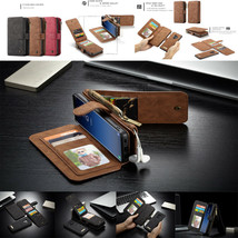 Leather Wallet Flip Magnetic Back Cover Case Samsung S10+ S10e S8 S7 S6 Note 8 - £76.63 GBP