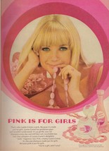 1968 Lustre Cream Pink is for Girls Shampoo Blonde Hair Vintage Print Ad 1960s - $5.88