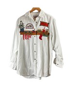 Red Ridge Mountain Outfitters country Christmas embroidered button-up sh... - $29.61 CAD