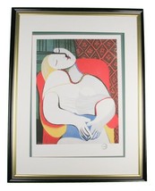 &quot; The Dream &quot; Par Pablo Picasso Chromolithographie Le 114/680 Facsimile - £777.11 GBP