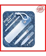 Elegant Czech Glass Nail Care Set - 4-Piece Salon Quality Tools for Home... - $899.23 MXN