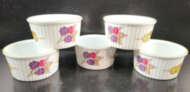 (5) Royal Worcester Evesham Gold Ramekin Bowls Set Fruits Porcelain England Lot - £23.68 GBP