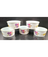 (5) Royal Worcester Evesham Gold Ramekin Bowls Set Fruits Porcelain Engl... - $29.67