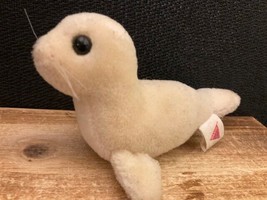 Dakin Baby Seal White Plush Seal Cub Stuffed Animal Mini 5” 1983 - £5.66 GBP