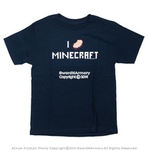 New Navy Blue Jinx Minecraft I Porkchop Minecraft Licensed T-shirt Youth Small - £10.32 GBP