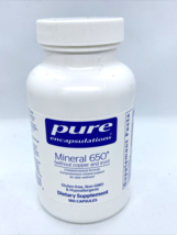 Pure Encapsulations Mineral 650 without copper &amp; iron 180 Capsules NEW - $28.49