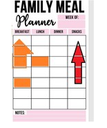 Printable PDF Family Meal Planer Log Journal. Download - $1.99