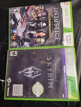 Lot Of 2: Injustice: Gods Among Us Ultimate Ed. +Skyrim - Xbox 360/ Complete - £4.43 GBP