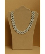 26 Inch Mens Miami Cuban Link Chain Iced Out Bling Diamond Necklace HipHop - $686.51 MXN