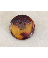 Vtg Mid Century Celluloid Lucite Faux Tortoise Shell Metal Shank Button ... - £11.14 GBP