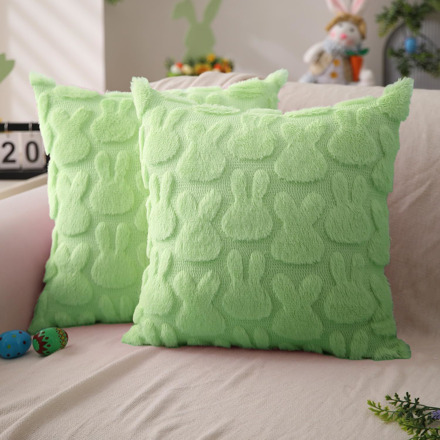 Dfxsz Easter Pillow Covers 18X18 Inch Set Of 2 Easter Decoration Green, ... - $44.99
