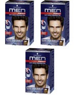 3x Pack Schwarzkopf Men Perfect Anti Gray Hair Color Gel No. 80 - £46.88 GBP