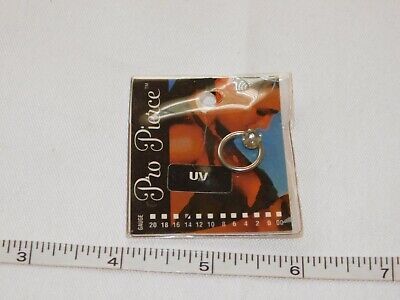 Primary image for Pro Pierce 14 Guage Steel 7/16" RU436PC Body Piercing Earring Navel Ring NOS