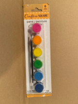 Crafter&#39;s Square 6 Color Paint &amp; Brush *New* vv1 - £7.98 GBP