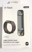 Fitbit Charge 5 Vegan Leather Small Gray Band Genuine OEM Replacement Ba... - $24.74