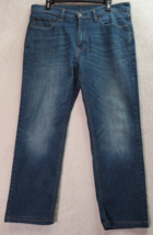 Levi&#39;s 541 Jeans Mens Size 34 Blue Denim Cotton Pockets Straight Leg Flat Front - $23.05