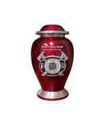 Fire Fighter Red &amp; Pewter Urn - $129.95