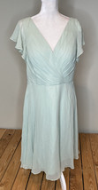 AW bridal NWT women’s short sleeve MIDI dress Size 12 mint Green J4 - £20.93 GBP