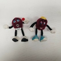 Vintage California Raisins Bendable Posable Action Figure Lot of 2 - £10.24 GBP