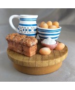 OUR AMERICA GIFT Cute Jar Candle Baking Topper w/ Milk, Eggs, Bread (200... - $24.40