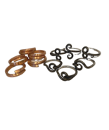 2 Sets of Metal Napkin Rings Copper Colored - 5, Gunmetal - 6 - $17.20 CAD