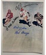 Red Grange, Doak Walker &amp; O.J. Simpson Signed Autographed Glossy 8x10 Photo - €217,15 EUR
