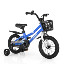 14 Inch Kids Bike with 2 Training Wheels for 3-5 Years Old-Navy - Color: Navy - £109.81 GBP