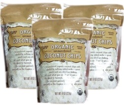 Trader Joe&#39;s Organic Unsweetened Coconut Chips (Pack of 3) - £20.16 GBP