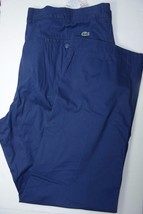 Lacoste Men&#39;s $135 Regular Fit Dark Blue Cotton Chino Pants EU 50 40x35 - $49.49