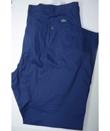 Lacoste Men&#39;s $135 Regular Fit Dark Blue Cotton Chino Pants EU 50 40x35 - $49.49