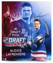 Alexis Lafrenière Autographed New York Rangers &quot;Draft Day&quot; 20&quot; x 24&quot; Photo UDA - £421.39 GBP