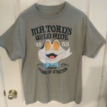 Disney Parks Mr Toad&#39;s Wild Ride Opening Day Attraction T-Shirt Gray Sz L - £42.81 GBP