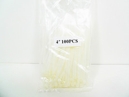 Cable Ties 4 inch White Zip Tie Ty-Raps 600 pieces 4 in. Wire Wraps piec... - £8.25 GBP