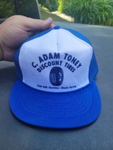 Vntg Capital Brand C. Adam Toney Discount Tires Mesh Snapback Trucker Hat/Cap - £14.23 GBP
