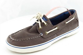 Sperry Top-Sider Youth Boys Shoes Sz 4 M Brown Fabric Boat Shoe - $21.78
