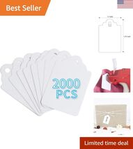 Unstrung Marking Tags,2000 Pcs Price Tags,1.75 x 1.1 Inches,White Mercha... - $29.25