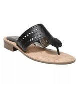 NWOT Size 6 Sam &amp; and Libby Tibby Whip Stitch Black Thong Sandals         - £25.28 GBP
