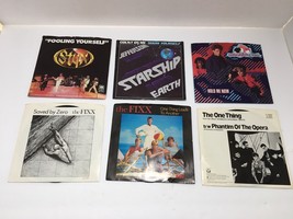 1980&#39;s (Lot of 6) 45RPM Compilation Music Records Fixx Inxs Styx Twins S... - £30.37 GBP