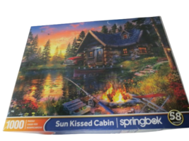 Springbok 1000 Piece Puzzle Sun Kissed Cabin Larger Pieces Complete In Box - $14.85