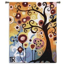 53x65 JUNE TREE OF LIFE Contemporary Tapestry Wall Hanging - $257.40