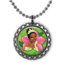 Disney Princess TIANA 3D Bottle Cap Necklace #1 | Gift for Kids  - £3.88 GBP