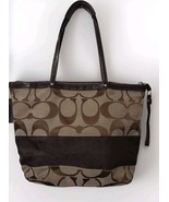 Coach Signature Shoulder Bag Leather Brown Tan Khaki (Excellent Conditio... - $53.79 CAD