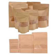 Zip Lock Papel Regalo Caramelos Kraft Cumpleaños Favores Niños Embalaje Galletas - £5.49 GBP+