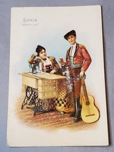 Victorian Trade Card Singer Sewing Spanish Woman Spain Seville - $9.85