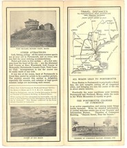 Portsmouth New Hampshire 1920 travel brochure vintage shipyard beaches map  - $14.00
