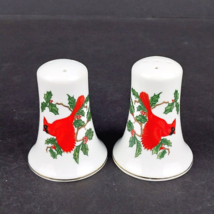 Vintage Lefton 01067 Red Cardinal Mistletoe Bell Salt And Pepper Shaker ... - $9.95