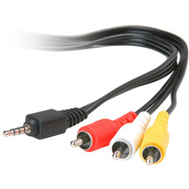 Belkin - F8Z030x06-BLK-G - 3.5mm Plug to 3 AV RCA Cable - 6 ft. - $18.99