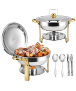 5QT Chafing Dish Buffet Set, 2 Pack Round High Grade Dishes for Buffet, ... - €232,18 EUR